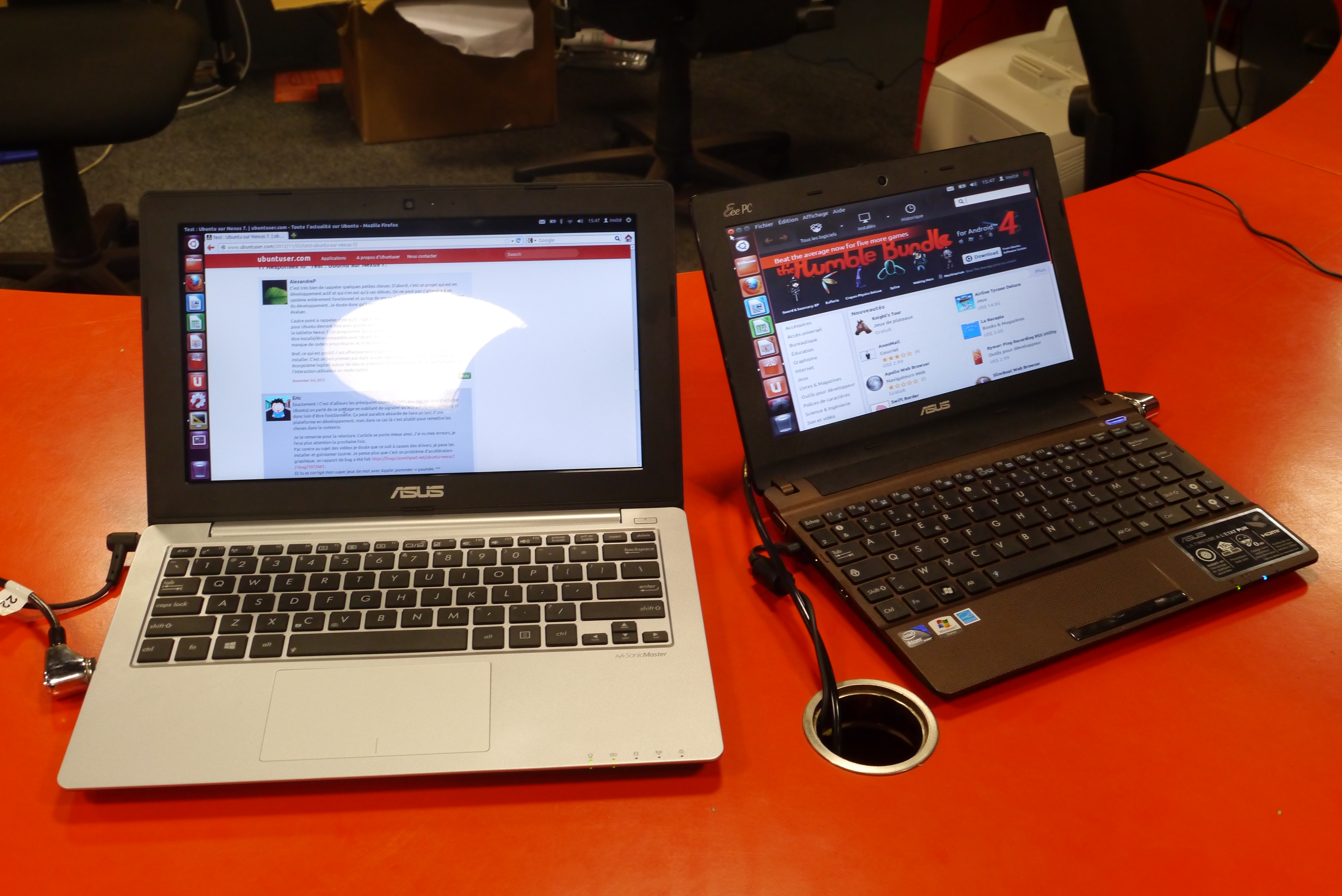 Asus laptops on a Ubuntu Party 12.10