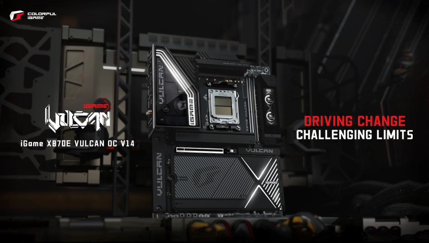 Colorful’s iGame X870E VULCAN OC Motherboard Shatters Overclocking Limits with DDR5-10400 Support and WiFi 7