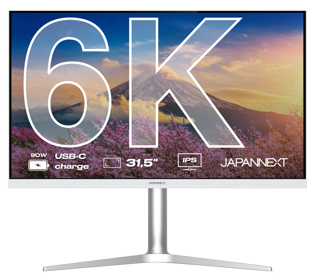 JAPANNEXT Introduces 31.5-Inch 6K IPS Monitor for Professionals—Not Gamers