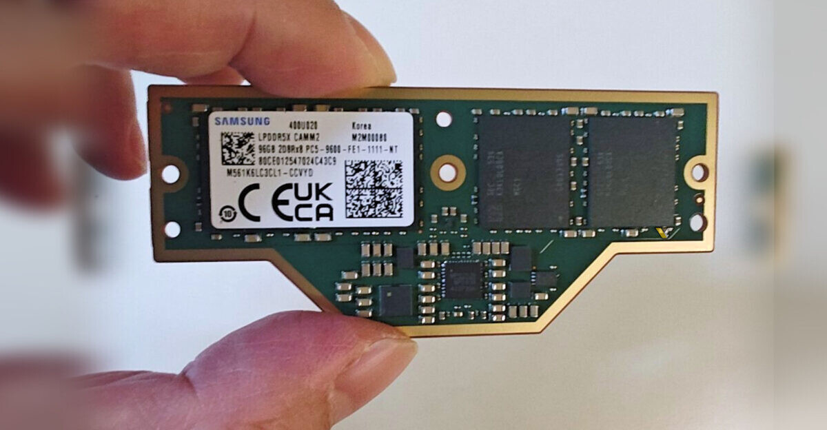 Samsung Unveils 96GB LPDDR5X-9600 LPCAMM2 Module—What It Means for High-End Laptops