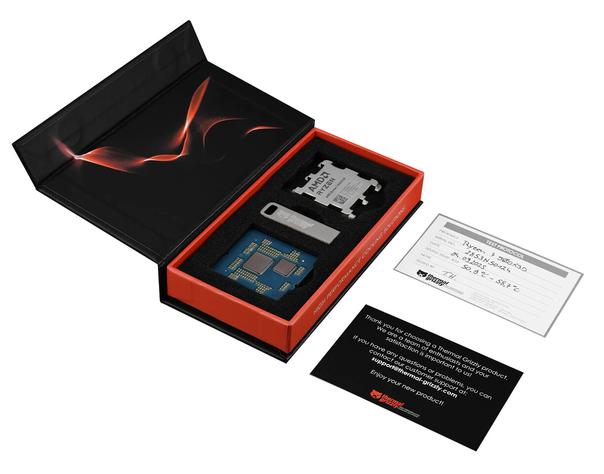 Thermal Grizzly Now Sells Delidded Ryzen 7 9850X3D for Extreme Cooling Enthusiasts