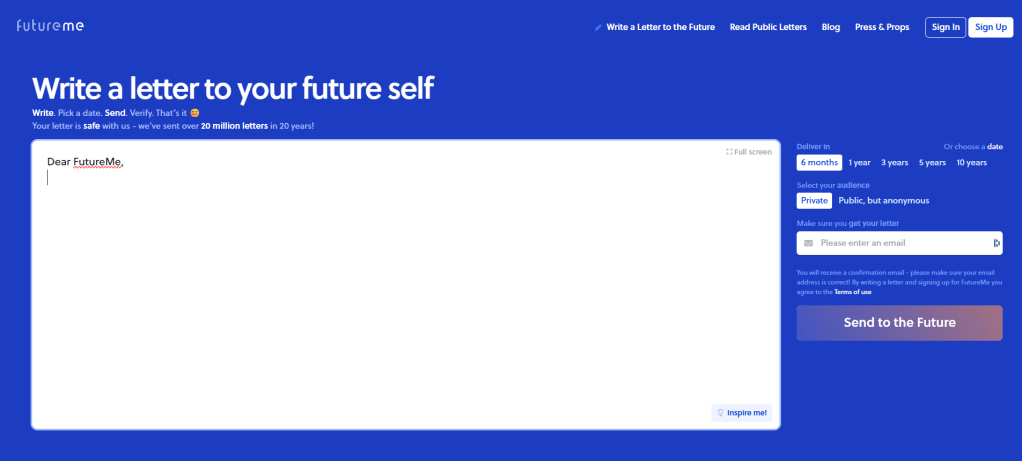 A Digital Time Capsule for Creators: How FutureMe Lets You Communicate With Your Future Self