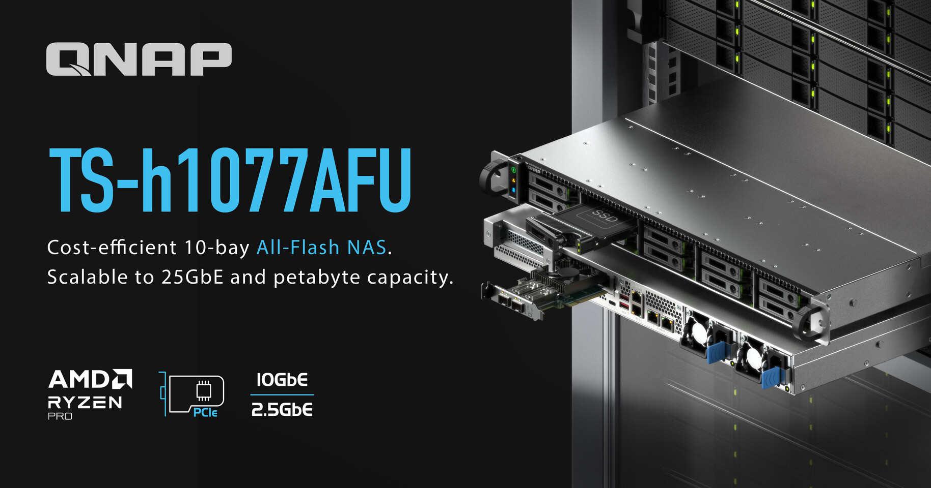 QNAP Unveils Compact 10-Bay All-Flash NAS for Enterprise Workloads