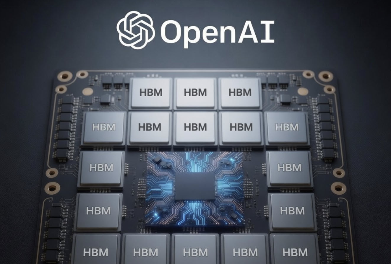 OpenAI's custom AI chip breaks new ground with 20 HBM stacks and Intel EMIB-style bridges