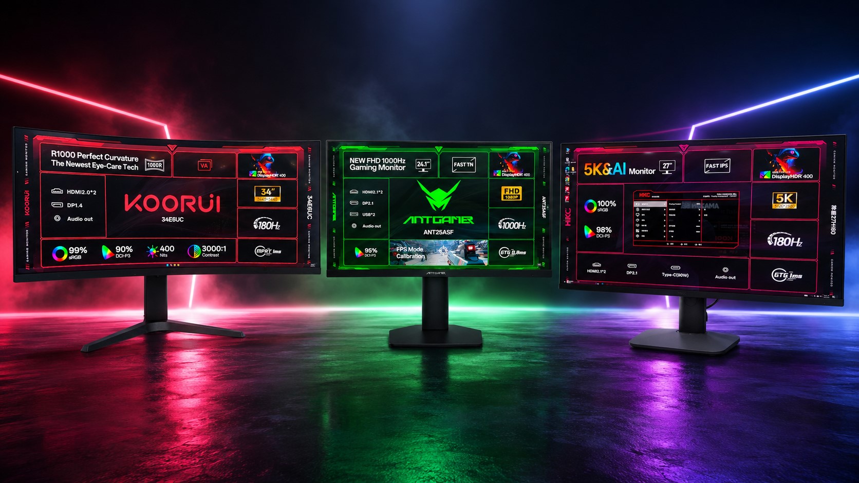 AntGamer Introduces Ultra-High-Speed Gaming Monitors with 1000Hz Refresh Rates
