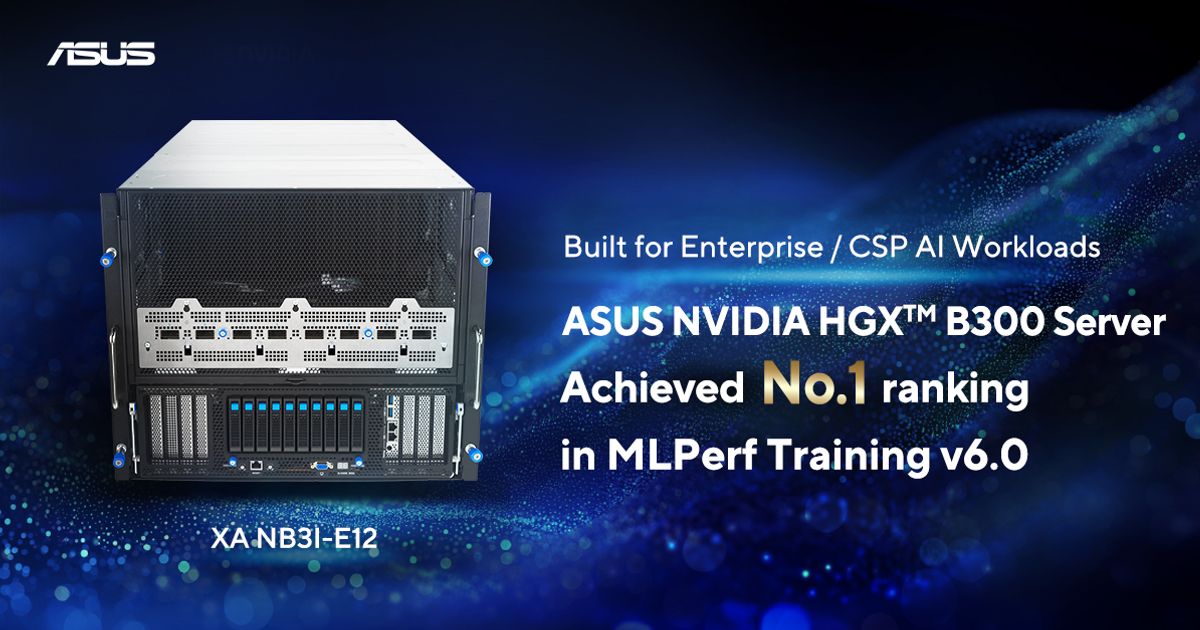 ASUS HGX B300 Server Sets New Standard in AI Training Efficiency
