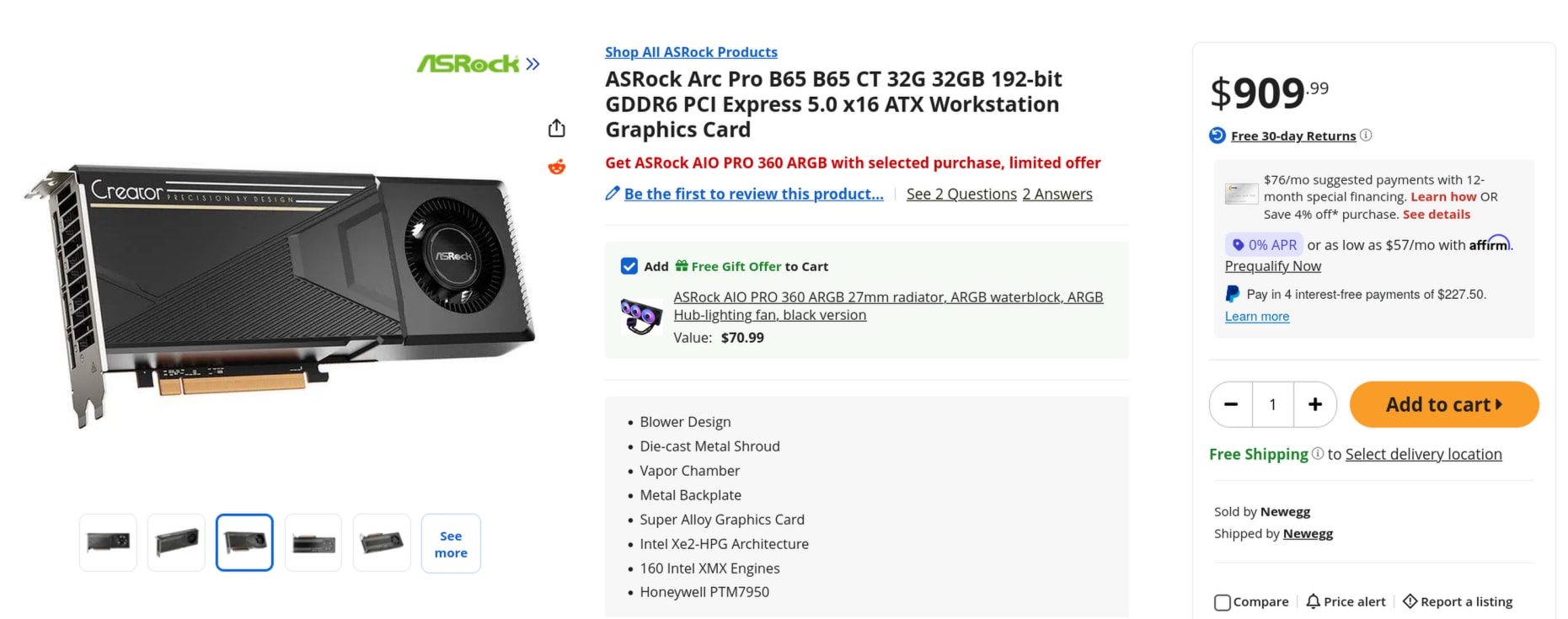 Intel Arc Pro B65: A Workstation GPU with a Premium Price Tag