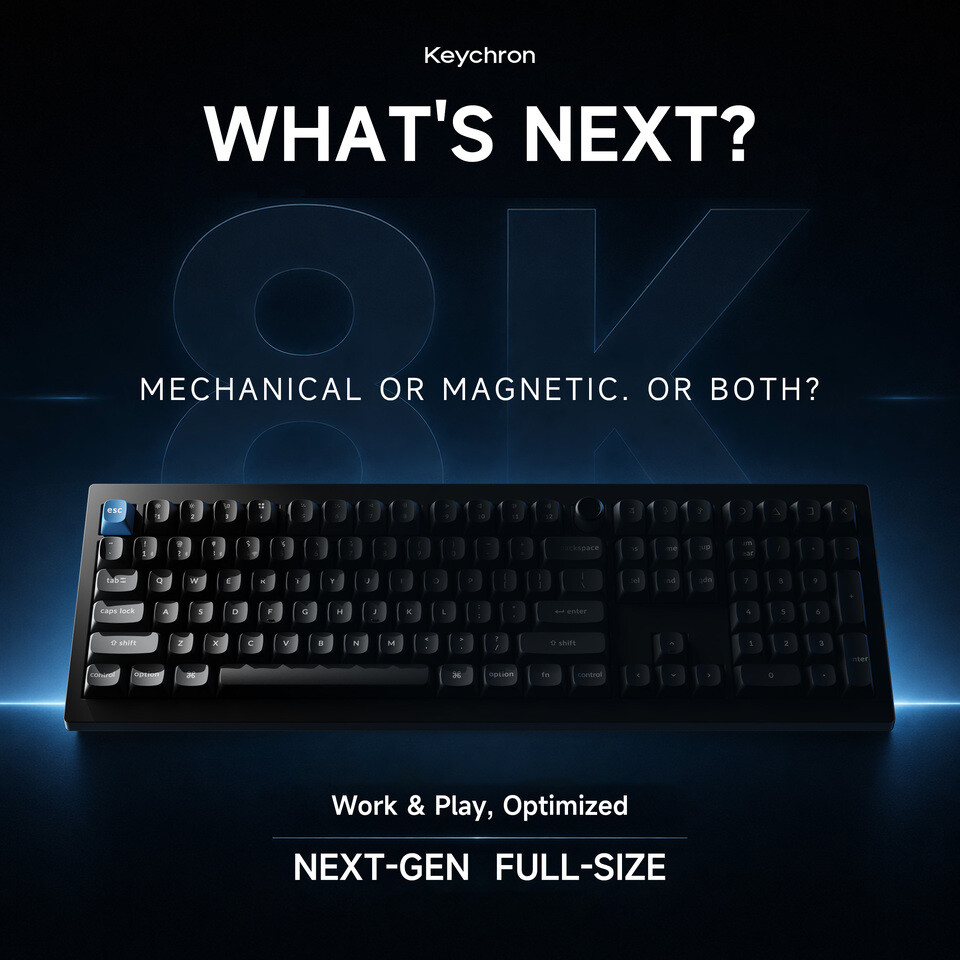 Keychron Introduces Hybrid TMR Gaming Keyboard with Magnetic-Mechanical Flexibility